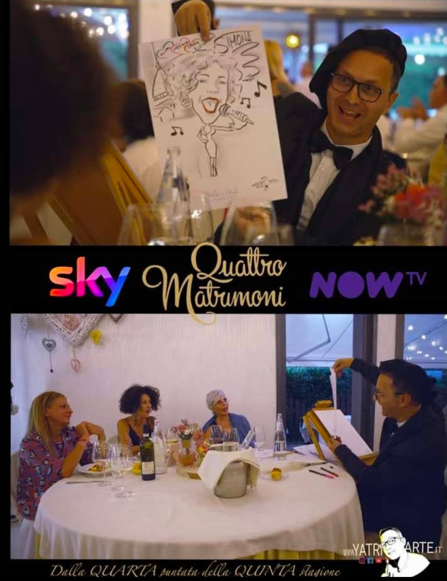 Yatri a Quattro Matrimoni — caricatura Simona