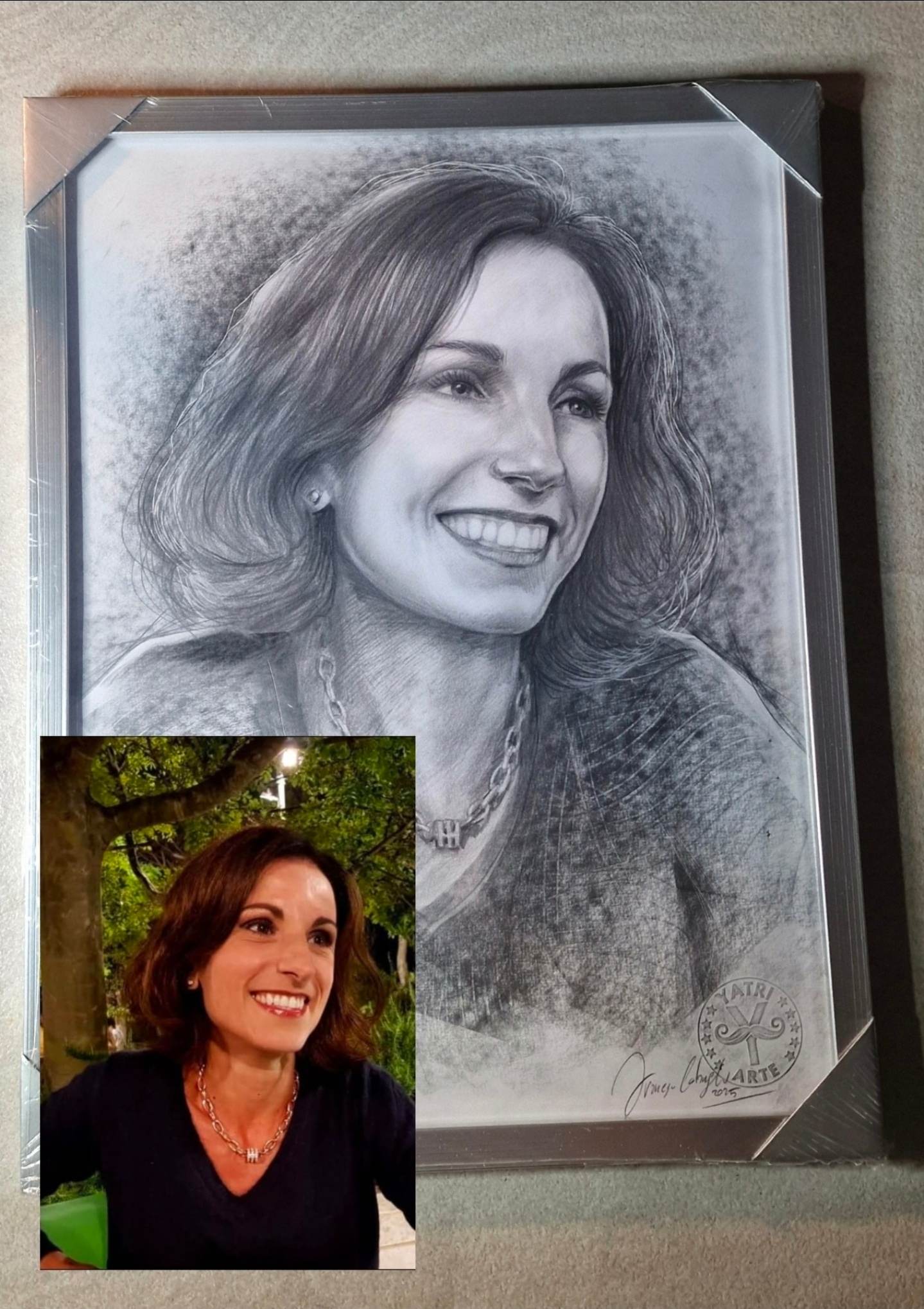 Ritratto a carboncino di una donna