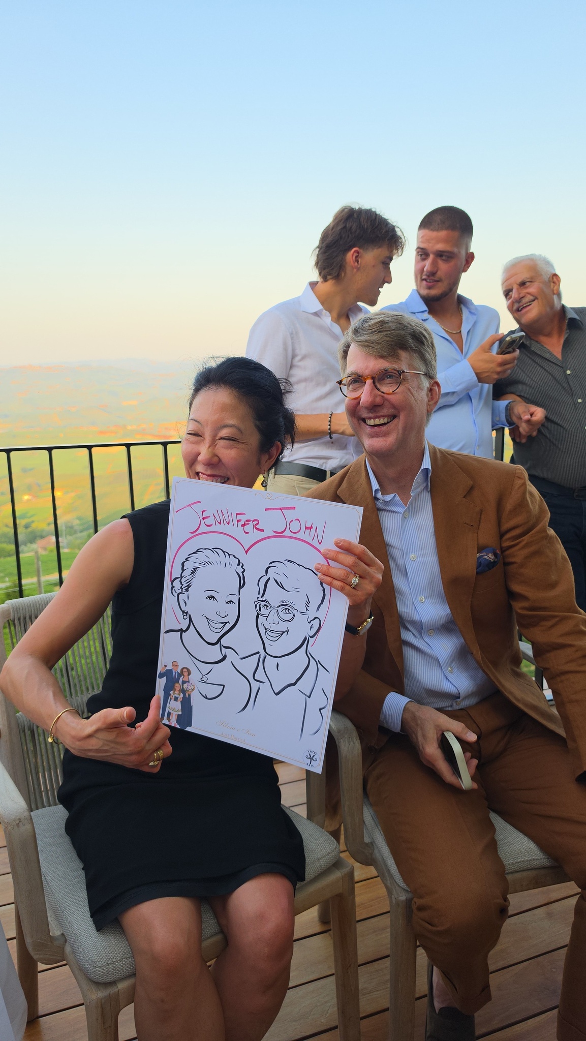 Il panorama sulle colline delle Langhe dalla terrazza del Bel Sit