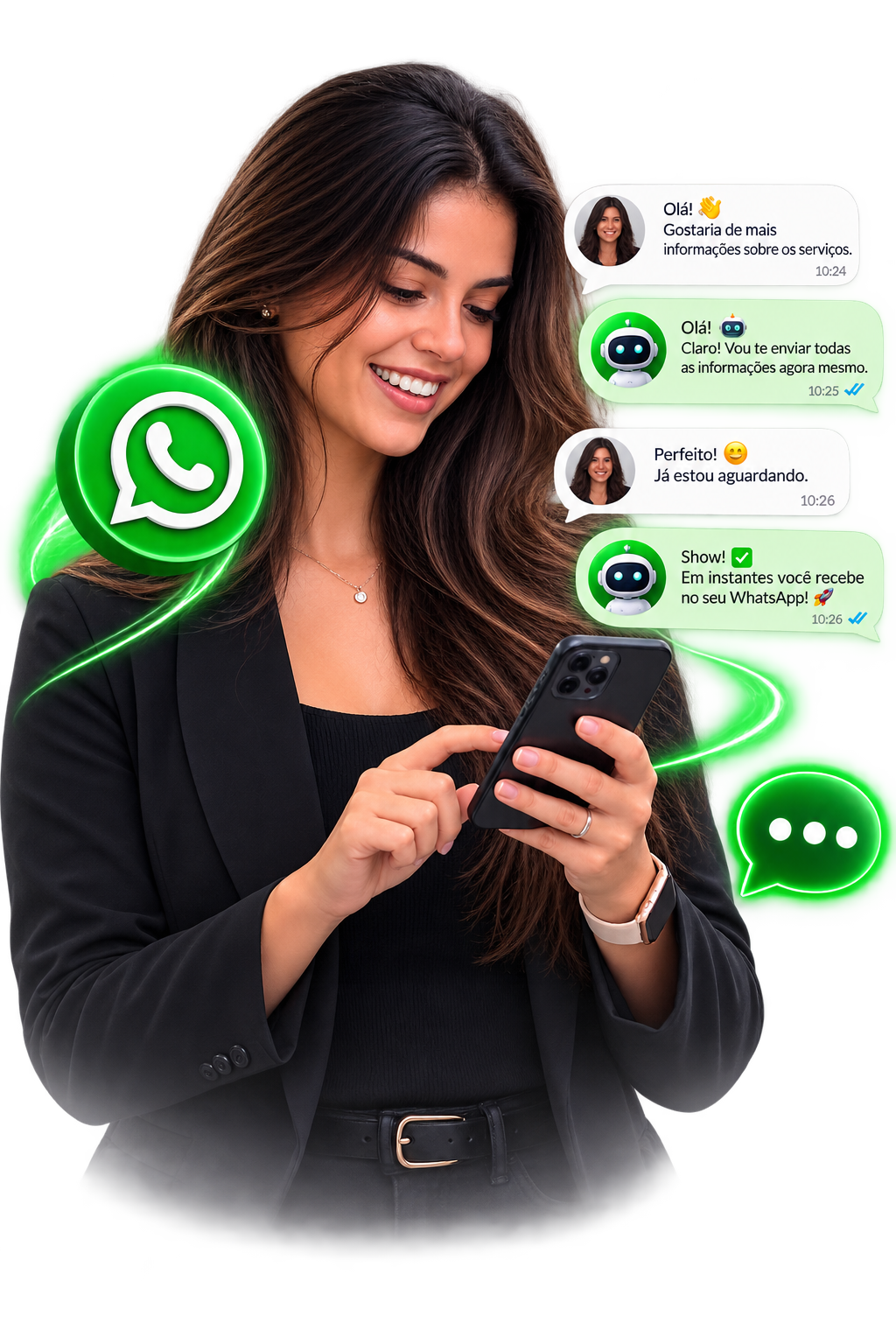 Cliente conversando com o agente da Zapzar pelo WhatsApp