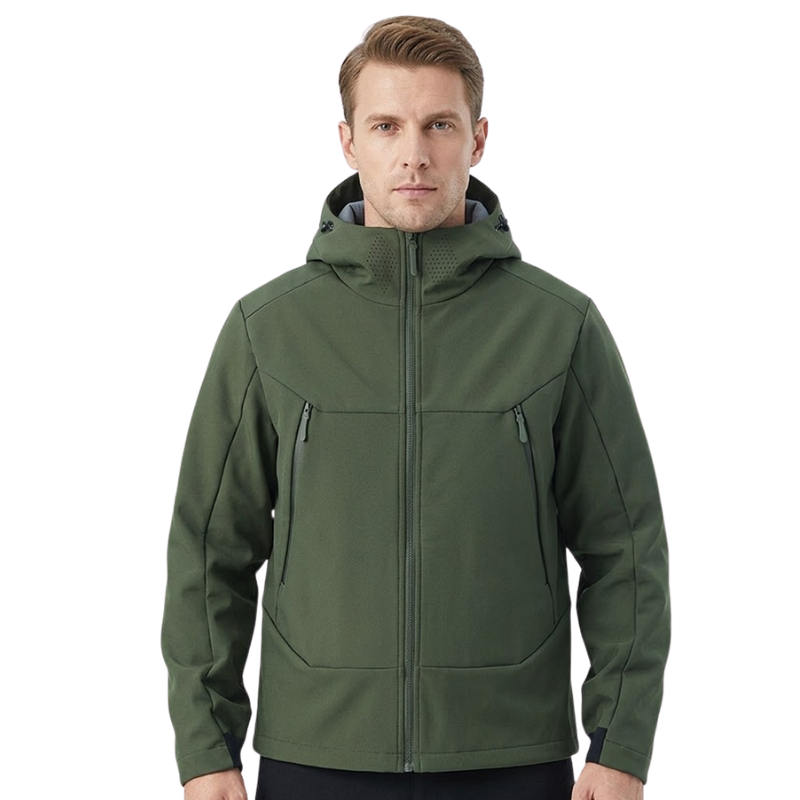 Softshell jakke herre på skovtur i efterårsvejr