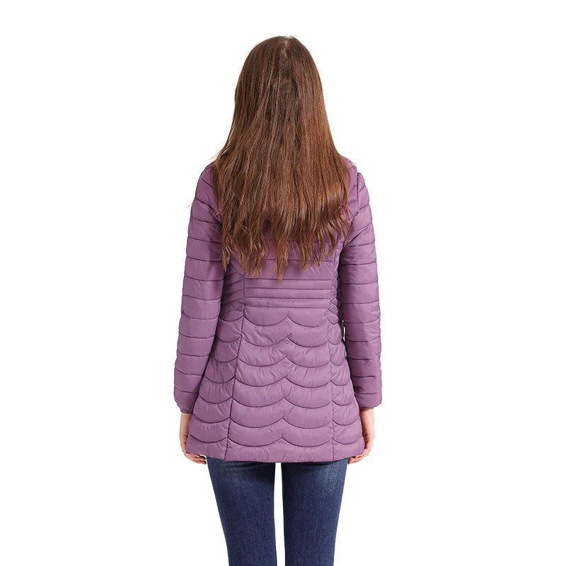 Parka jakke dame i byen om vinteren