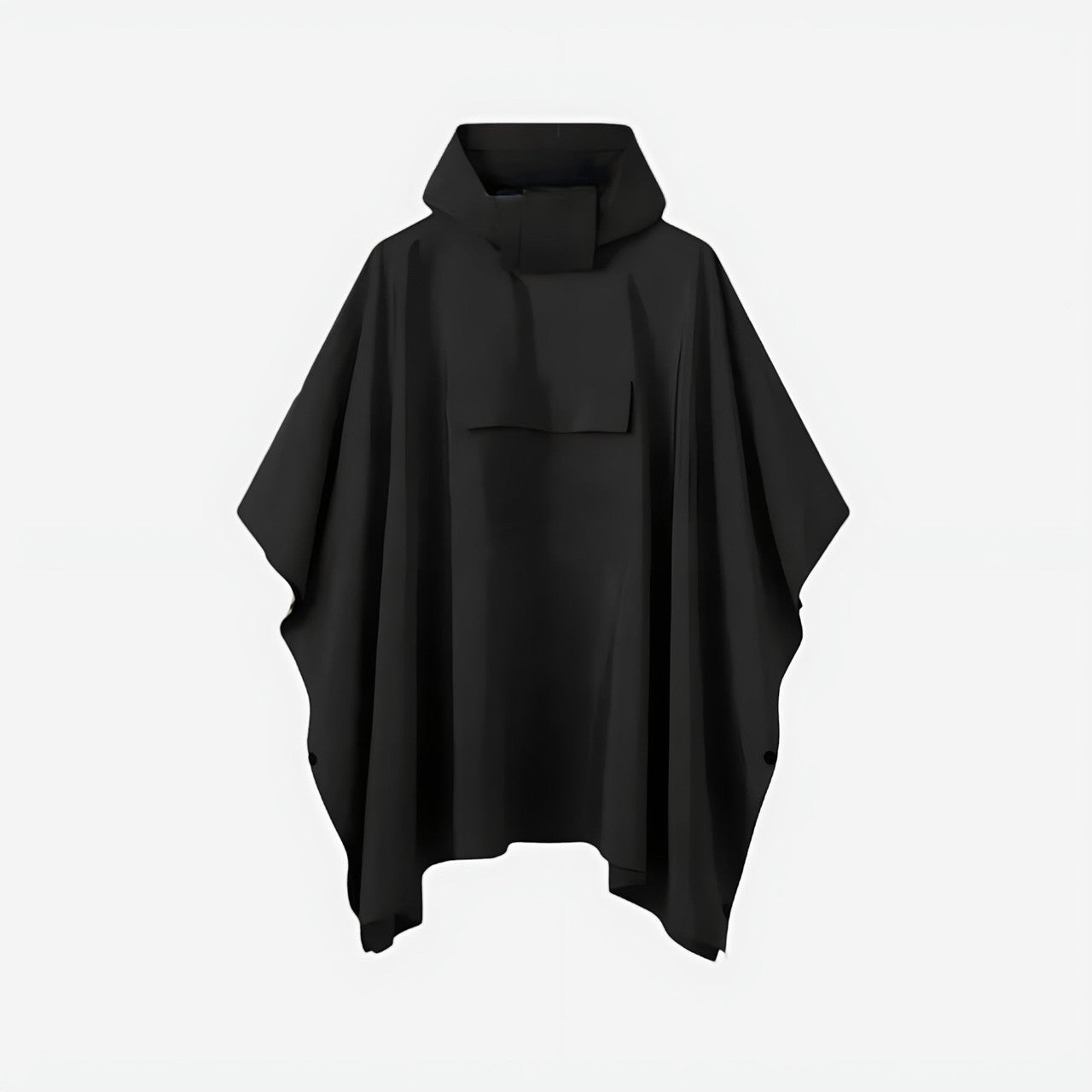 Regnponcho på vandretur i regnvejr