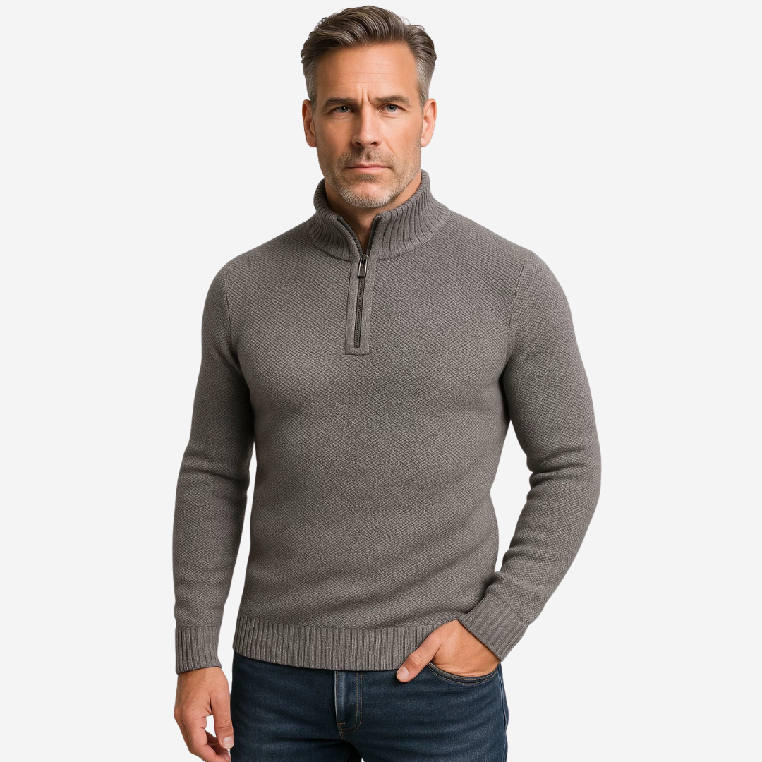 Strickpullover Herren - Fleecefutter - Thermo Winterpullover