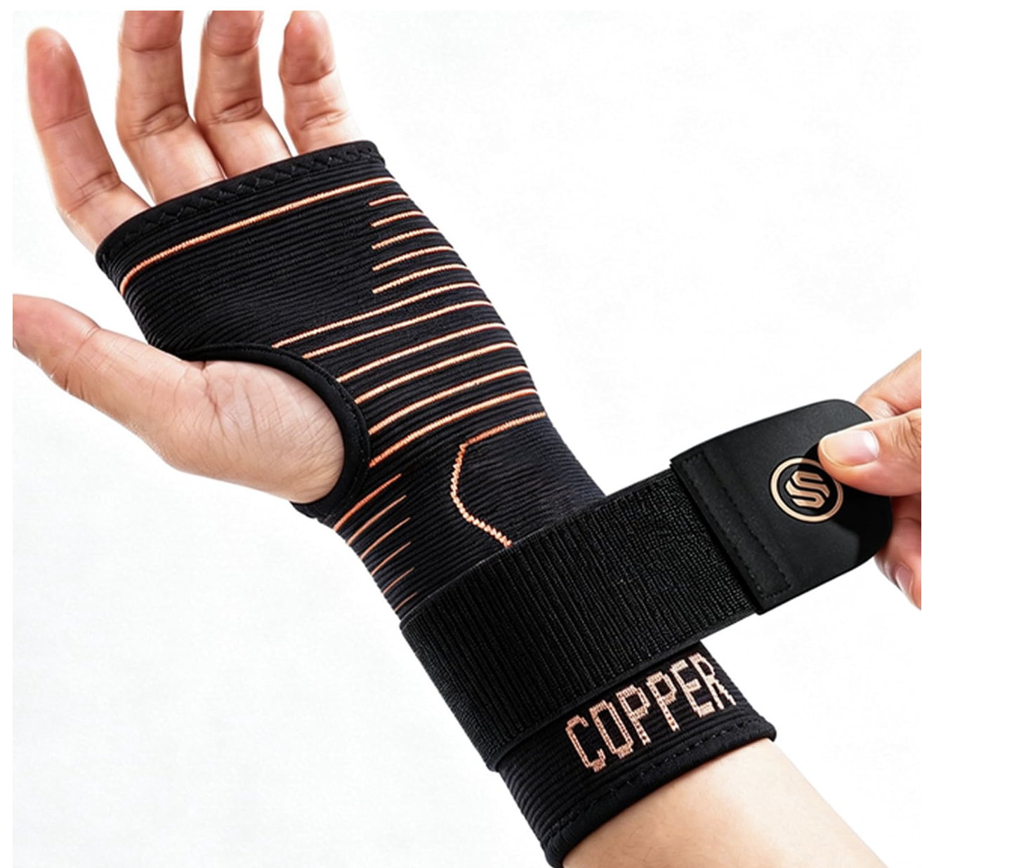 Willis Judd copper-infused wrist brace, studio product shot