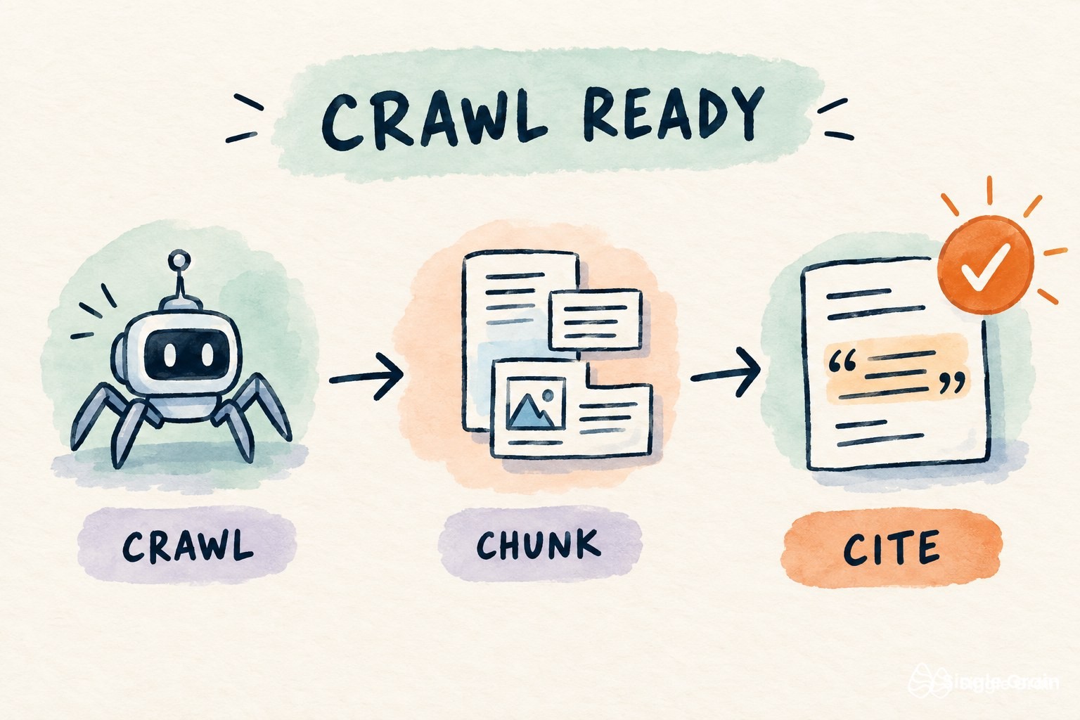 Concept diagram for Technical SEO for LLM Scrapers: Crawl, Chunk, and Citation Readiness Checklist