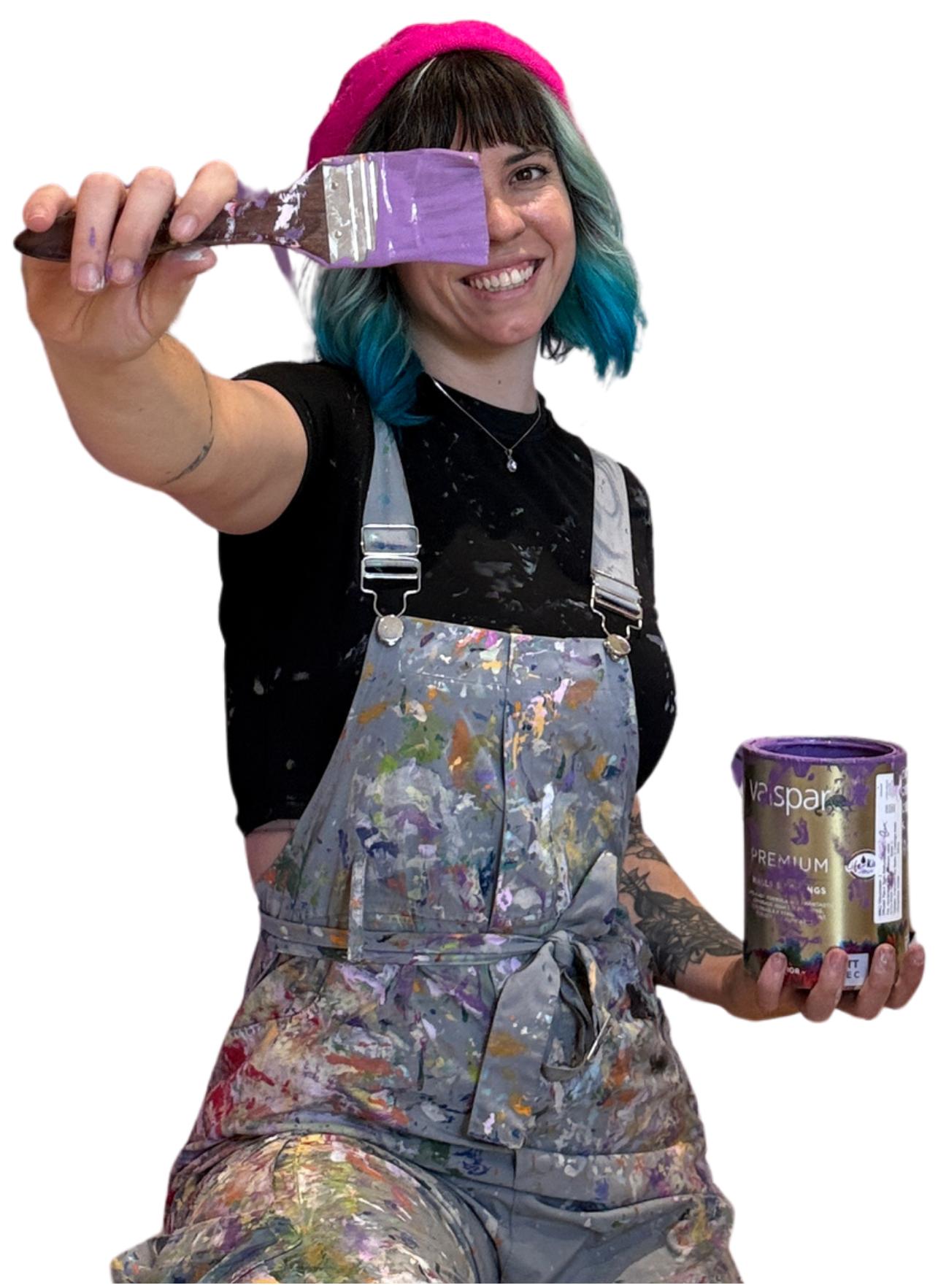 Kathleen holding a paint brush