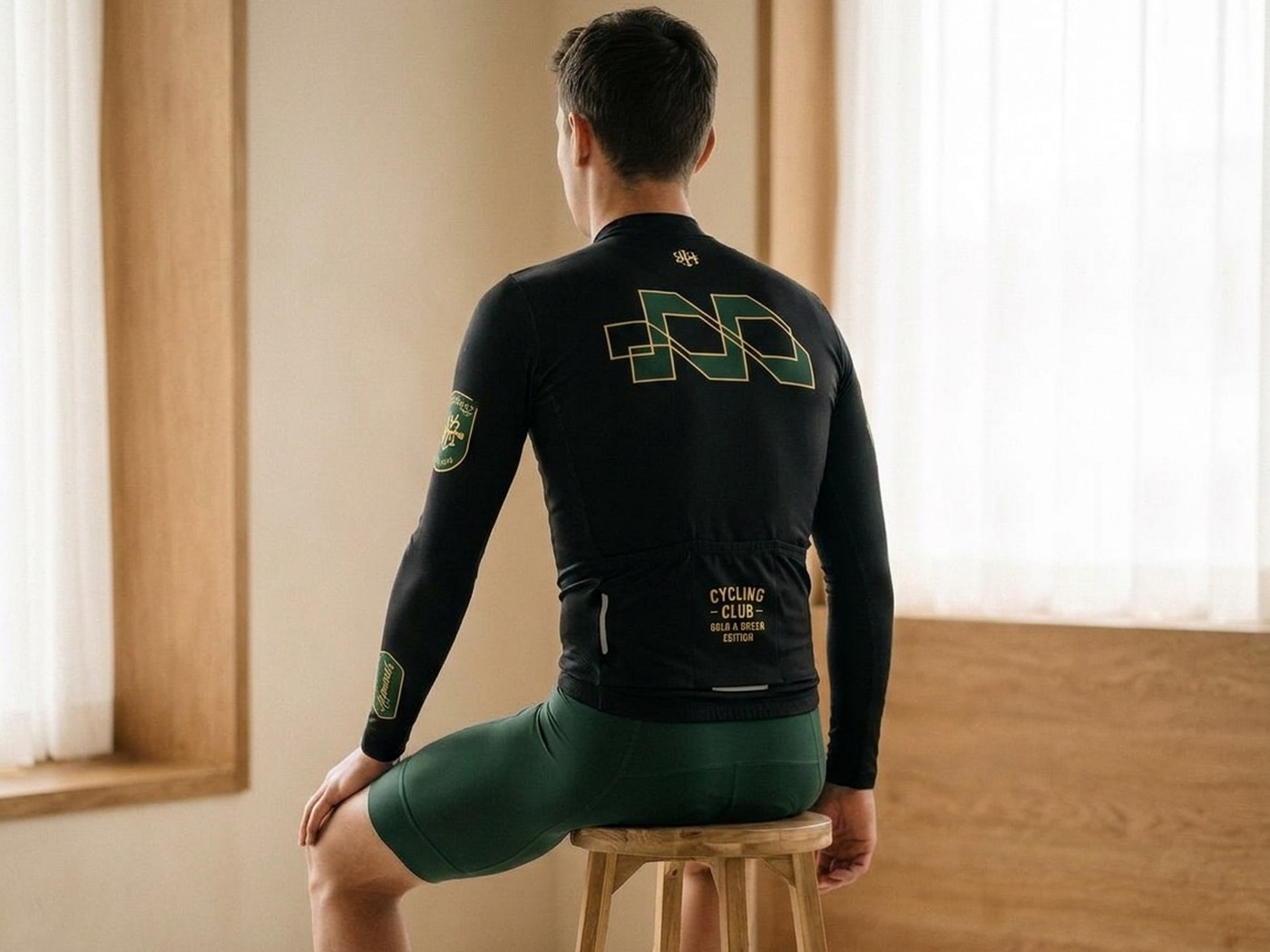 Propuesta de diseno de jersey verde de manga larga