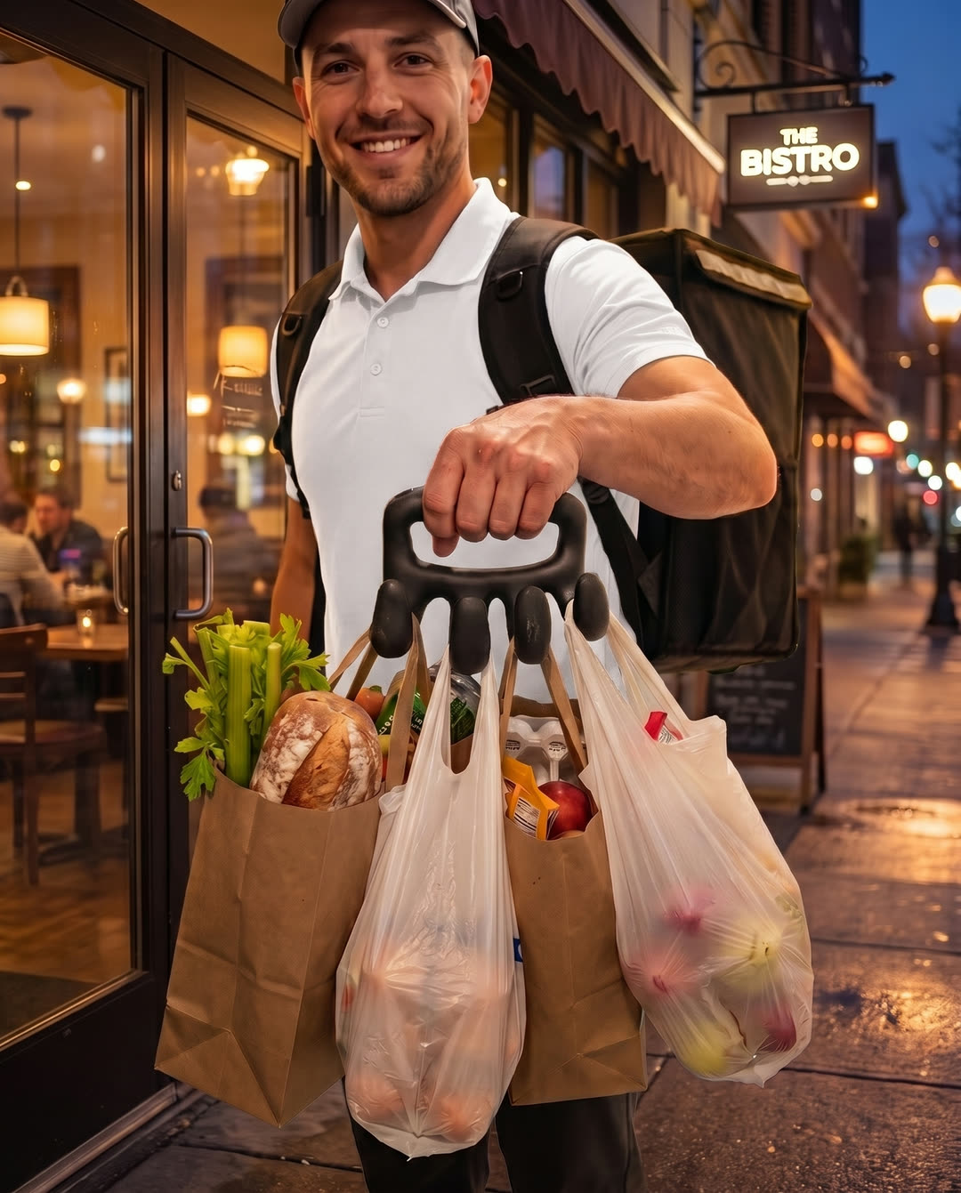 Delivery driver using Grabsta