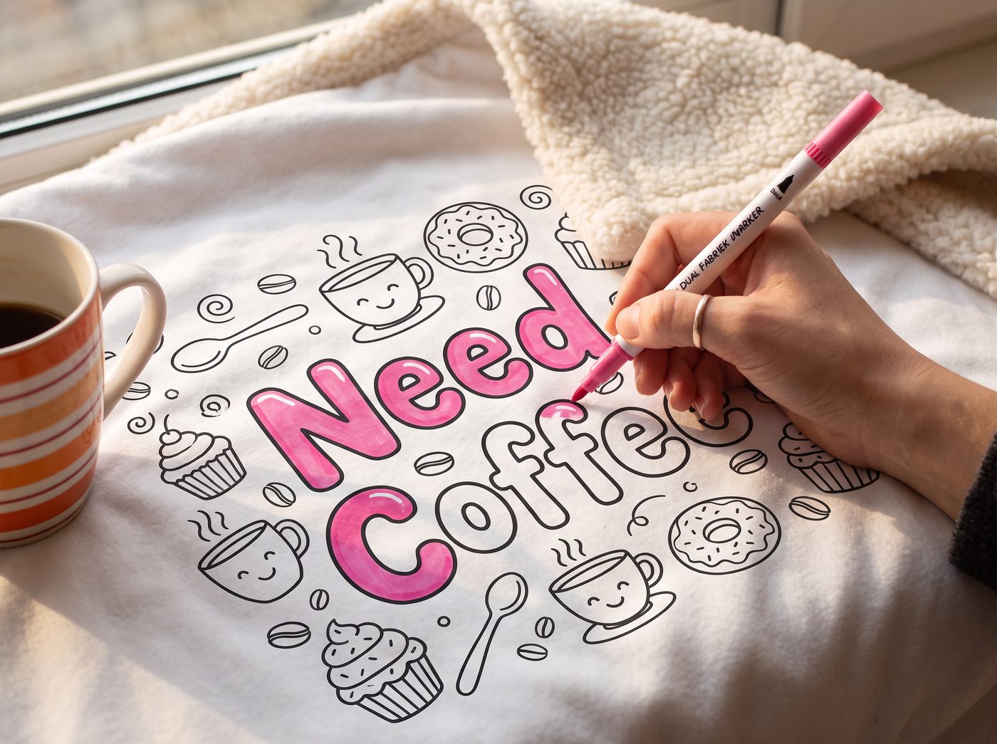 When you color it, it looks like it was printed on!