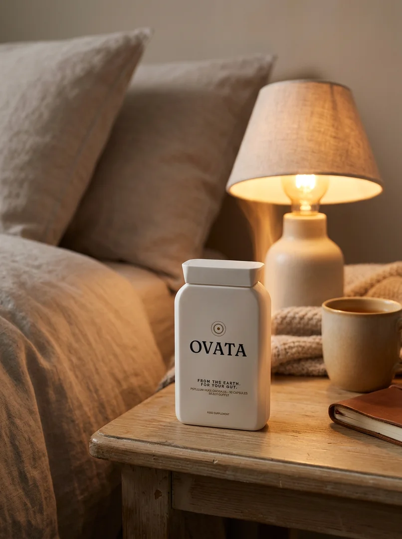 OVATA capsule bottle on desk