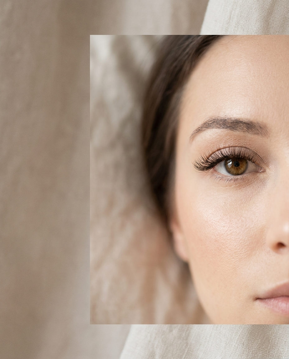 Wispy volume lash extensions Bali close-up