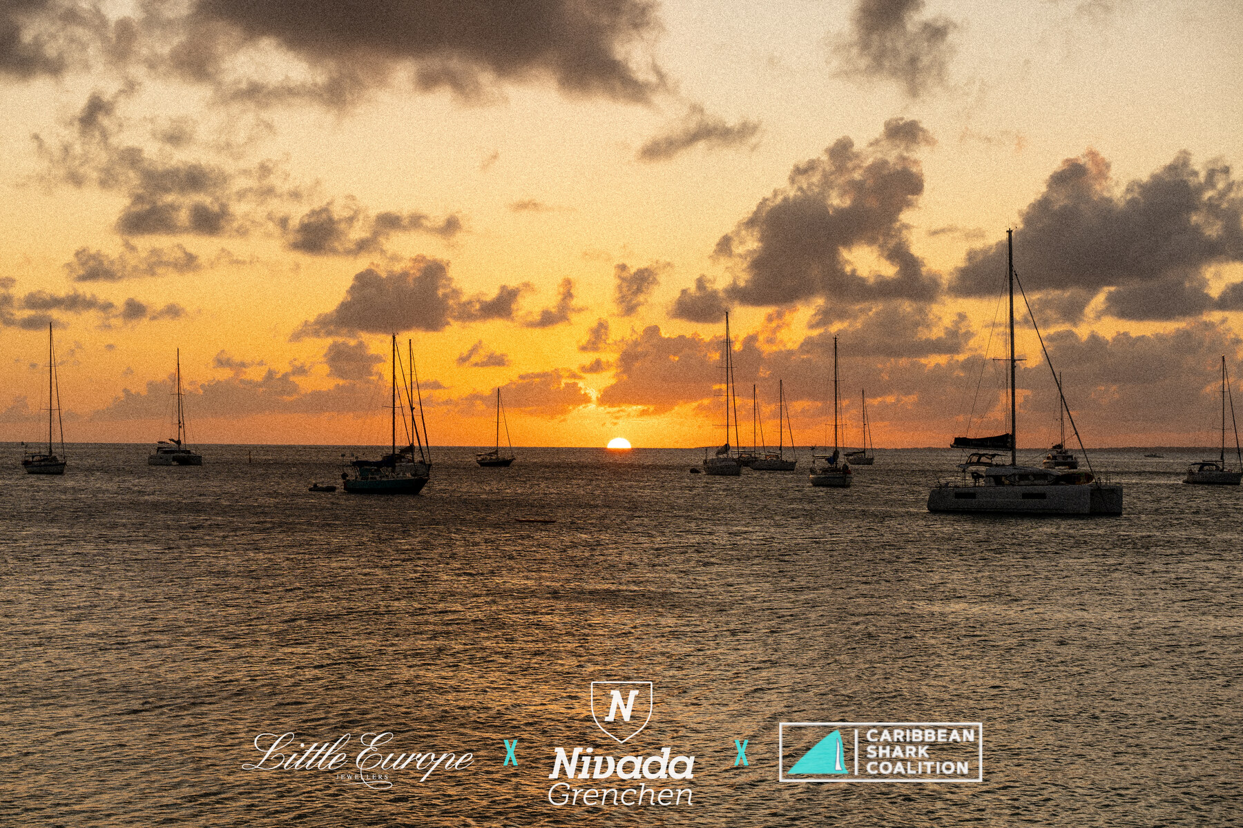 Sunset over the ocean at Grand Case during An Evening for a Cause