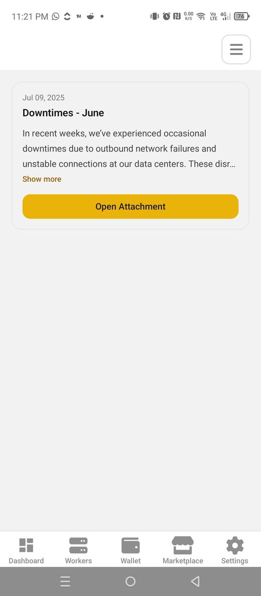 News and Updates article with attachment