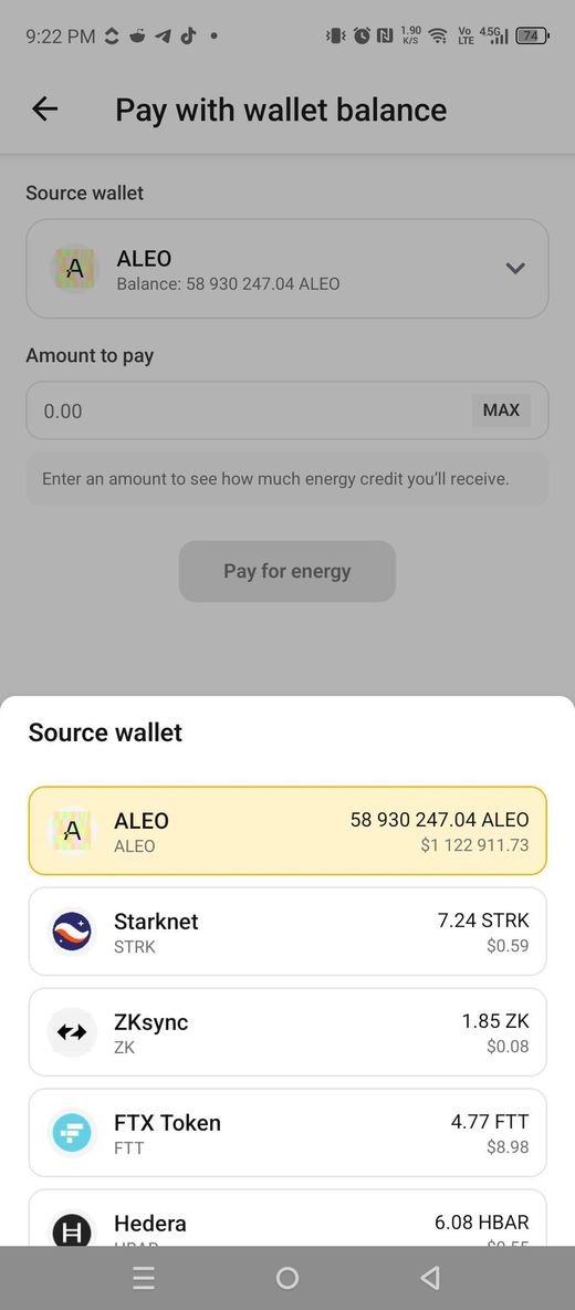 Choose a top-up amount
