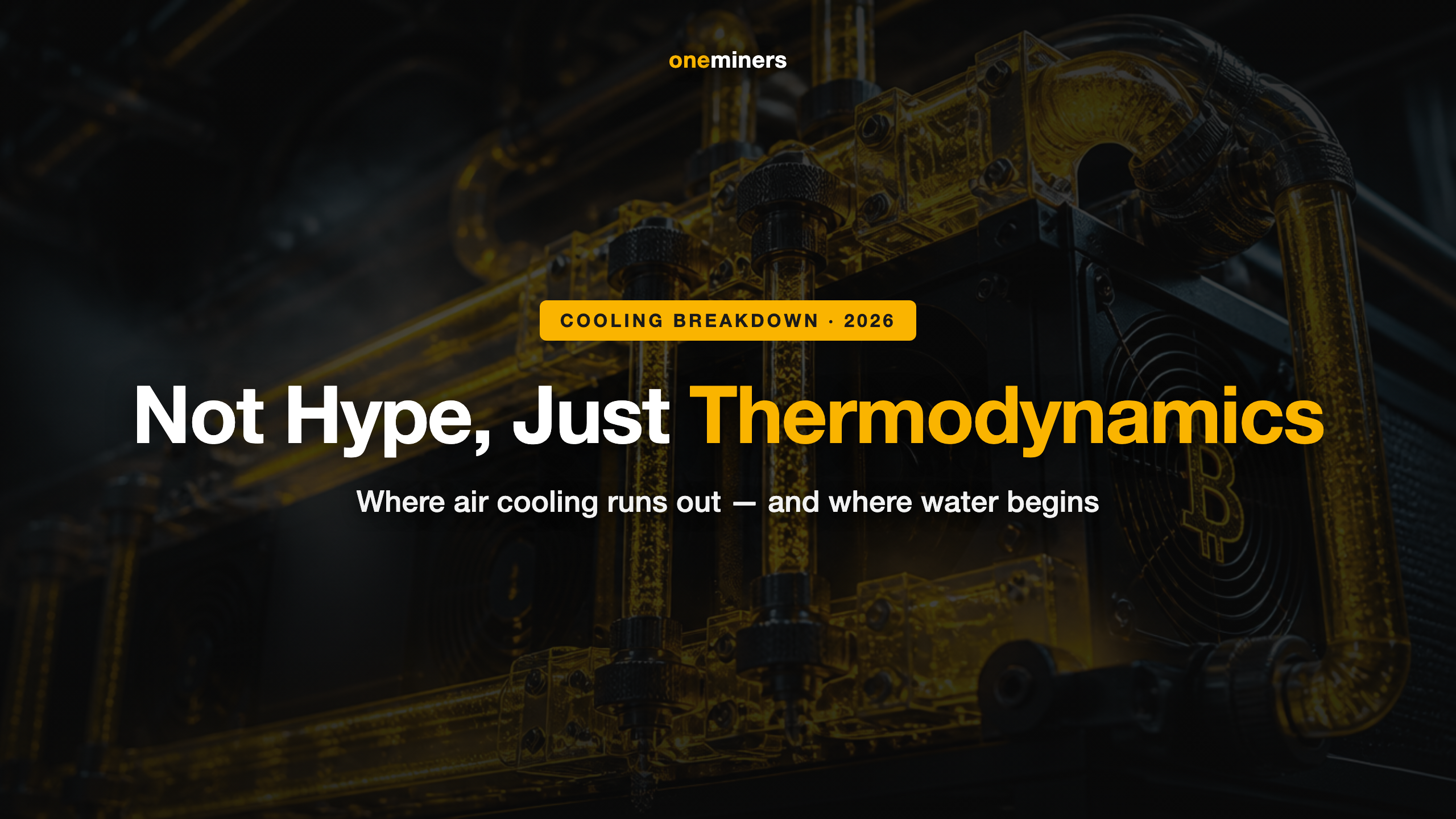 Not Hype Just Thermodynamics - hydro vs air cooling for ASIC miners 2026