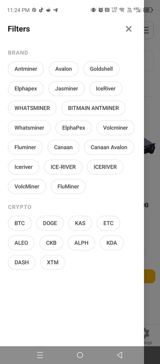 Brand and crypto filters
