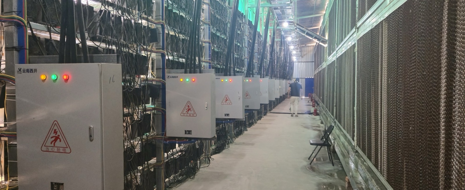 OneMiners CEO Michal Beno at the Ethiopia hosting facility