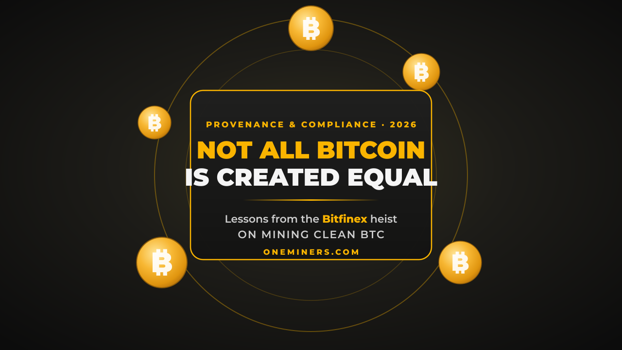 Not All Bitcoin Is Created Equal - OneMiners article on clean mined Bitcoin and the lessons of the Bitfinex heist