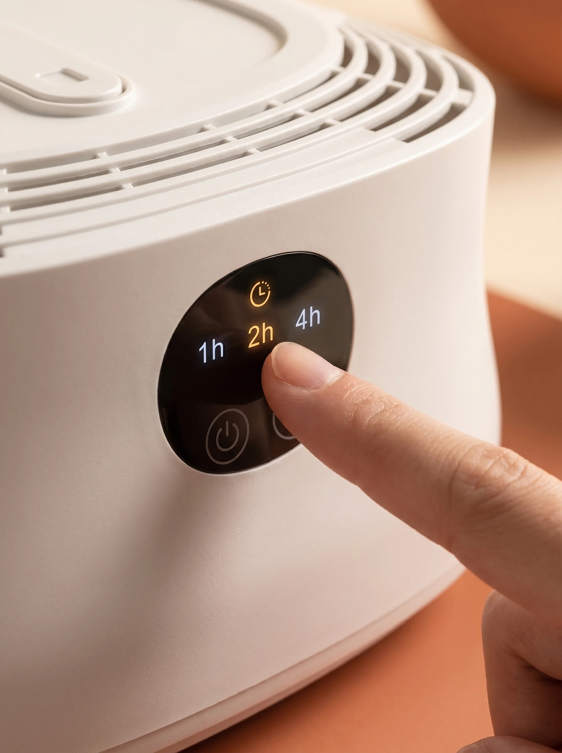 Panel de control ThermoDry con temporizador 1h, 2h y 4h