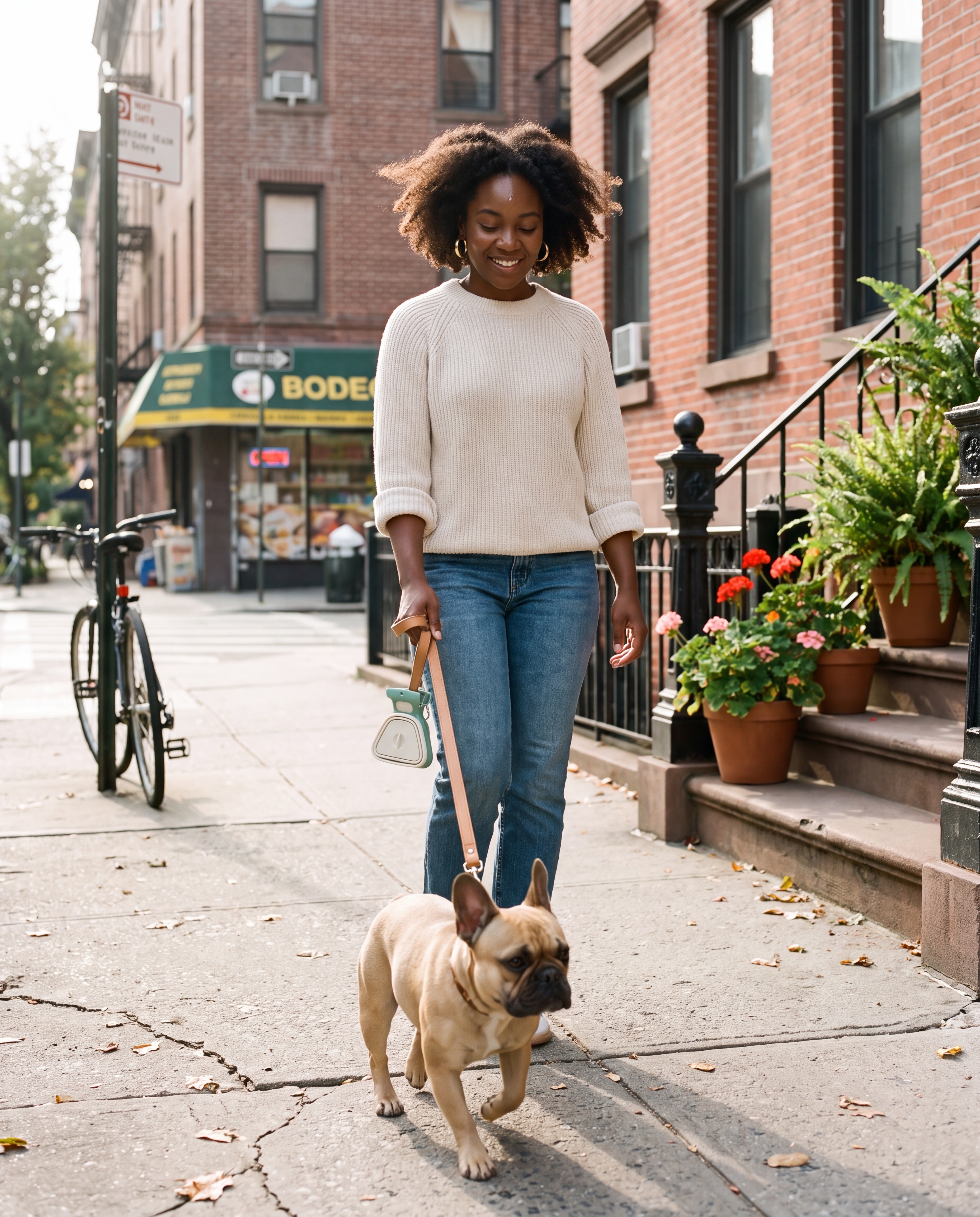 City sidewalk stroll