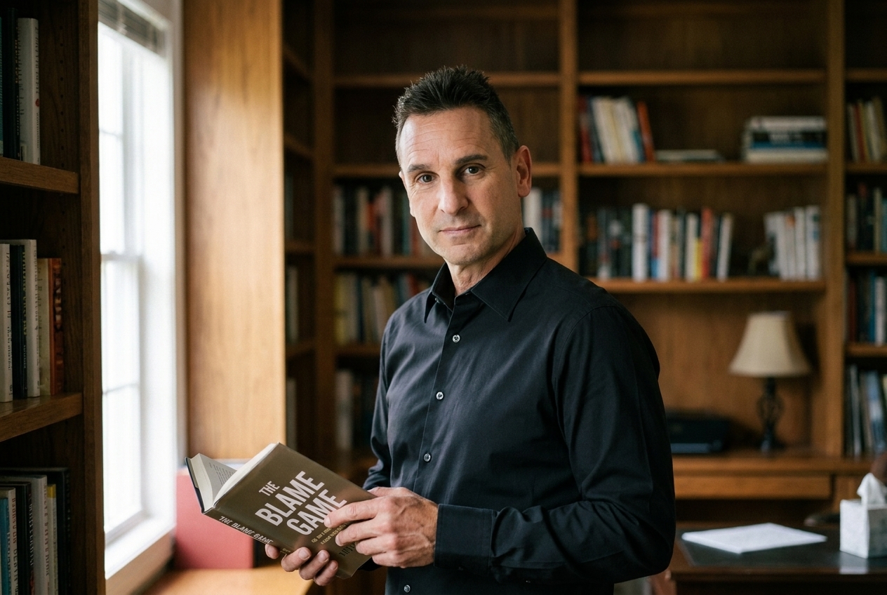 Greg Witz with his book The Half-Second