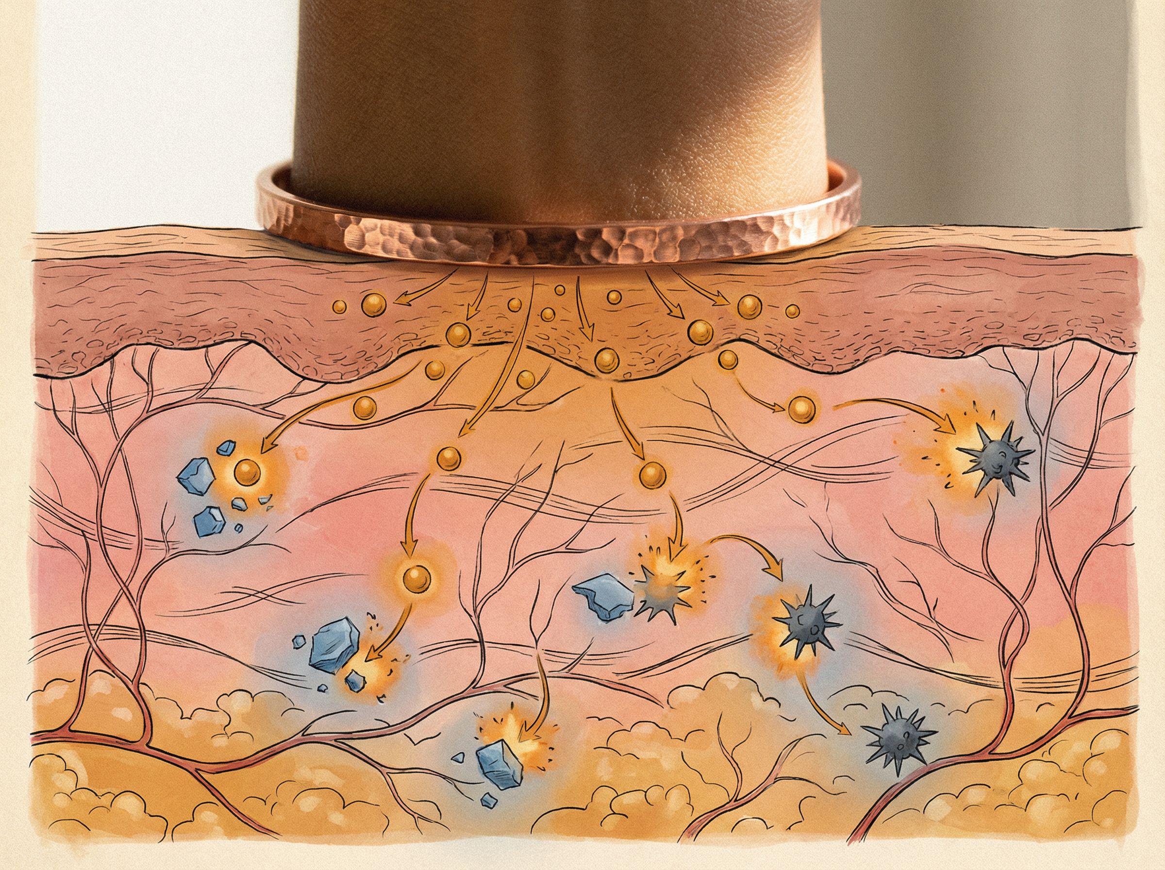 Rame contro microplastiche e tossine — supporto antiossidante e detox
