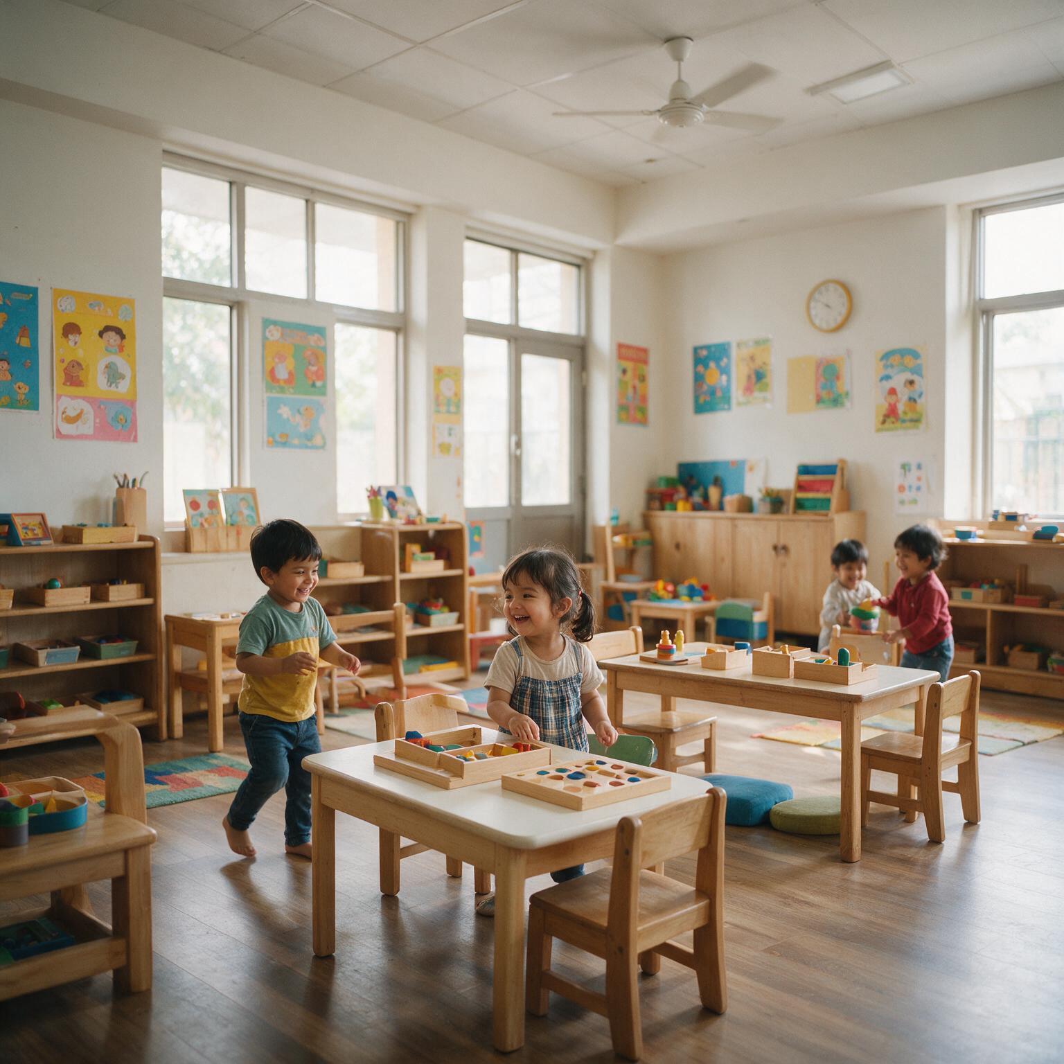 Bright classroom at Little Blossoms Playschool Maduravoyal