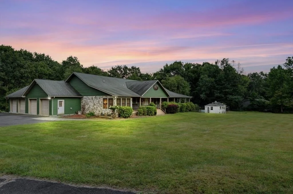 Stone-and-frame ranch on 6+/- acres in Newton Township, offered at public auction