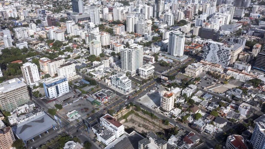 Vista aérea de edificios en Santo Domingo
