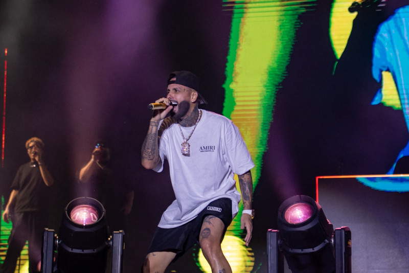 Nicky Jam durante su concierto en Santo Domingo