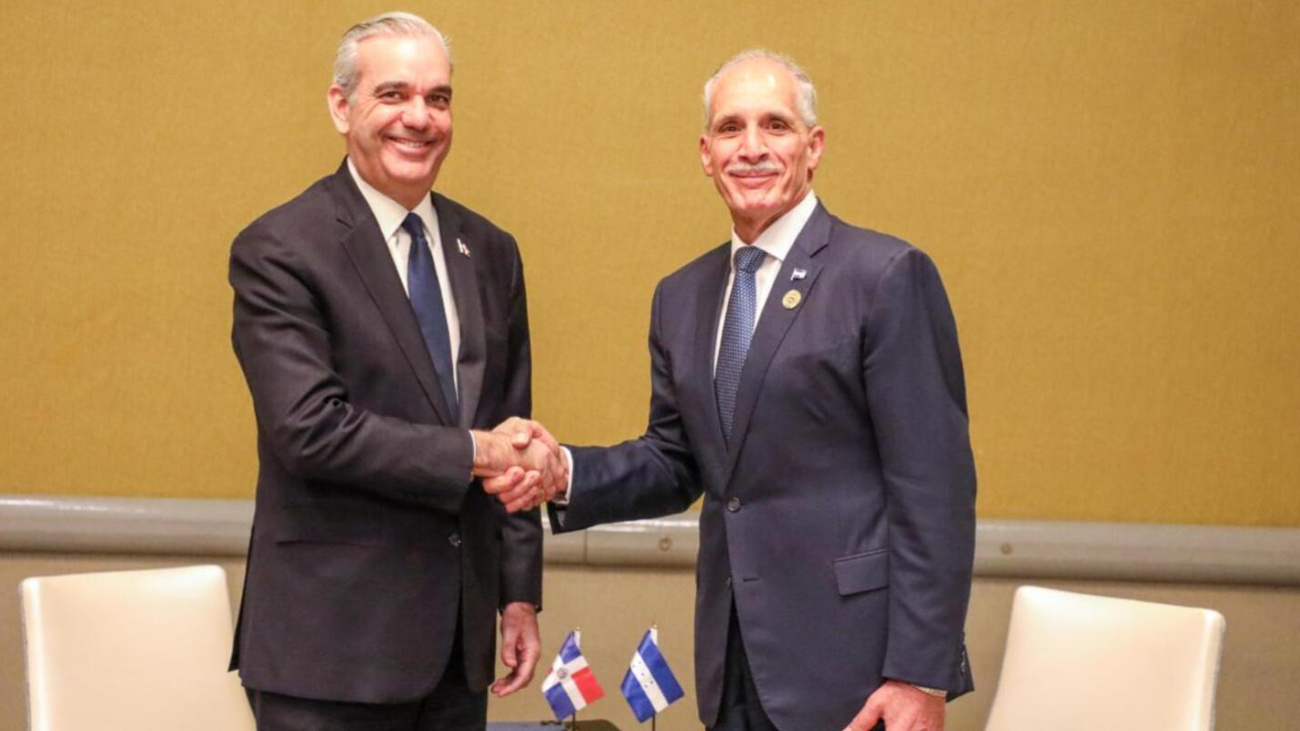 Luis Abinader y Nasry Asfura durante su encuentro en el Palacio Nacional