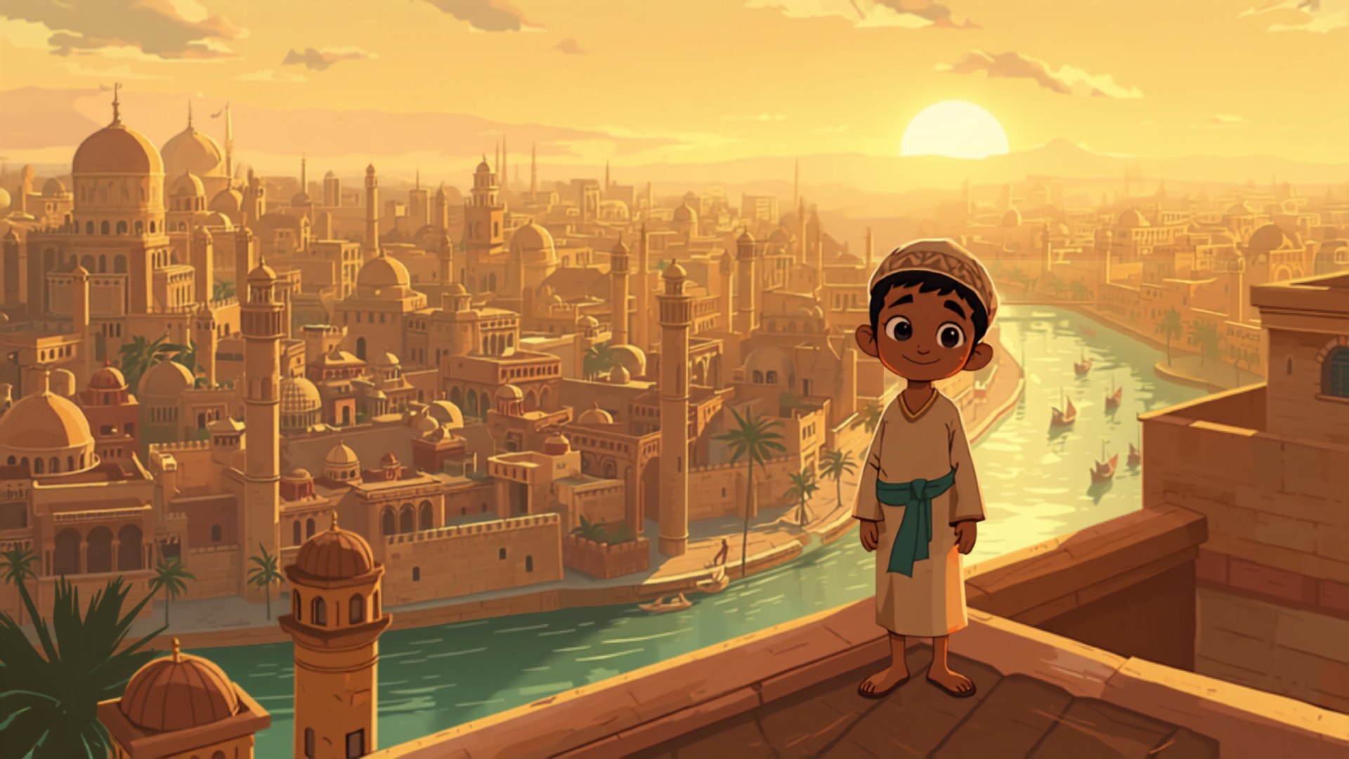 Tales of Old Baghdad — a scene from the story