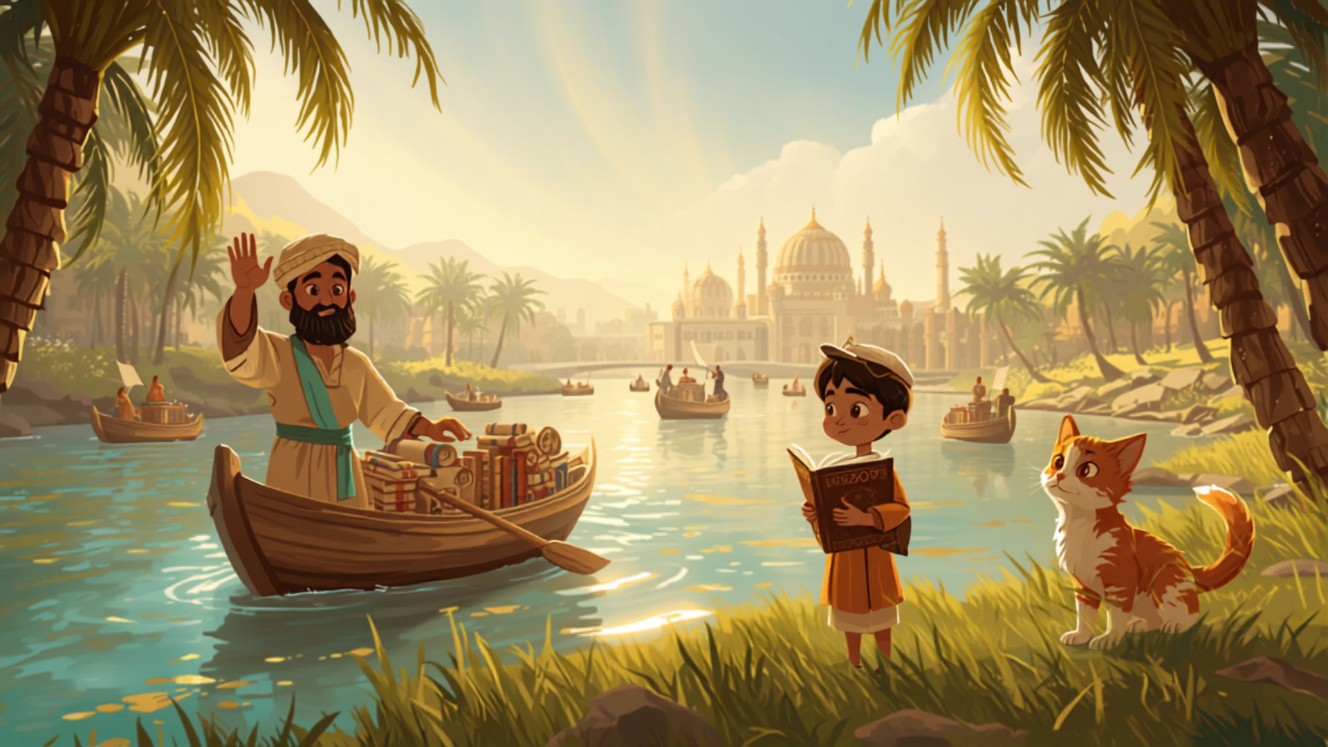 The Crowded Well — boats and water on the Tigris