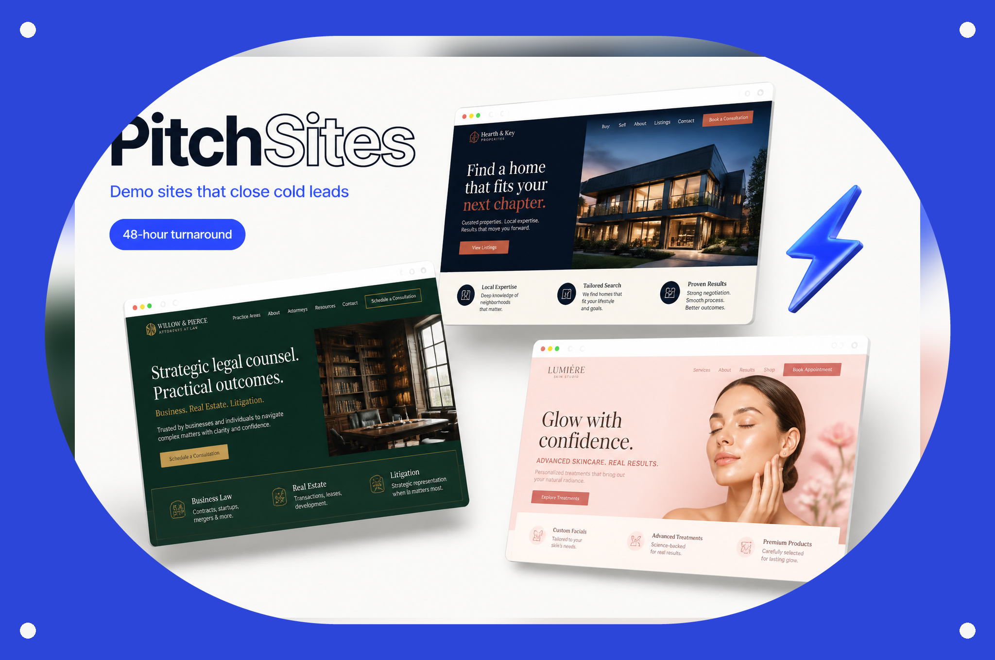 PitchSites — 官网预览图