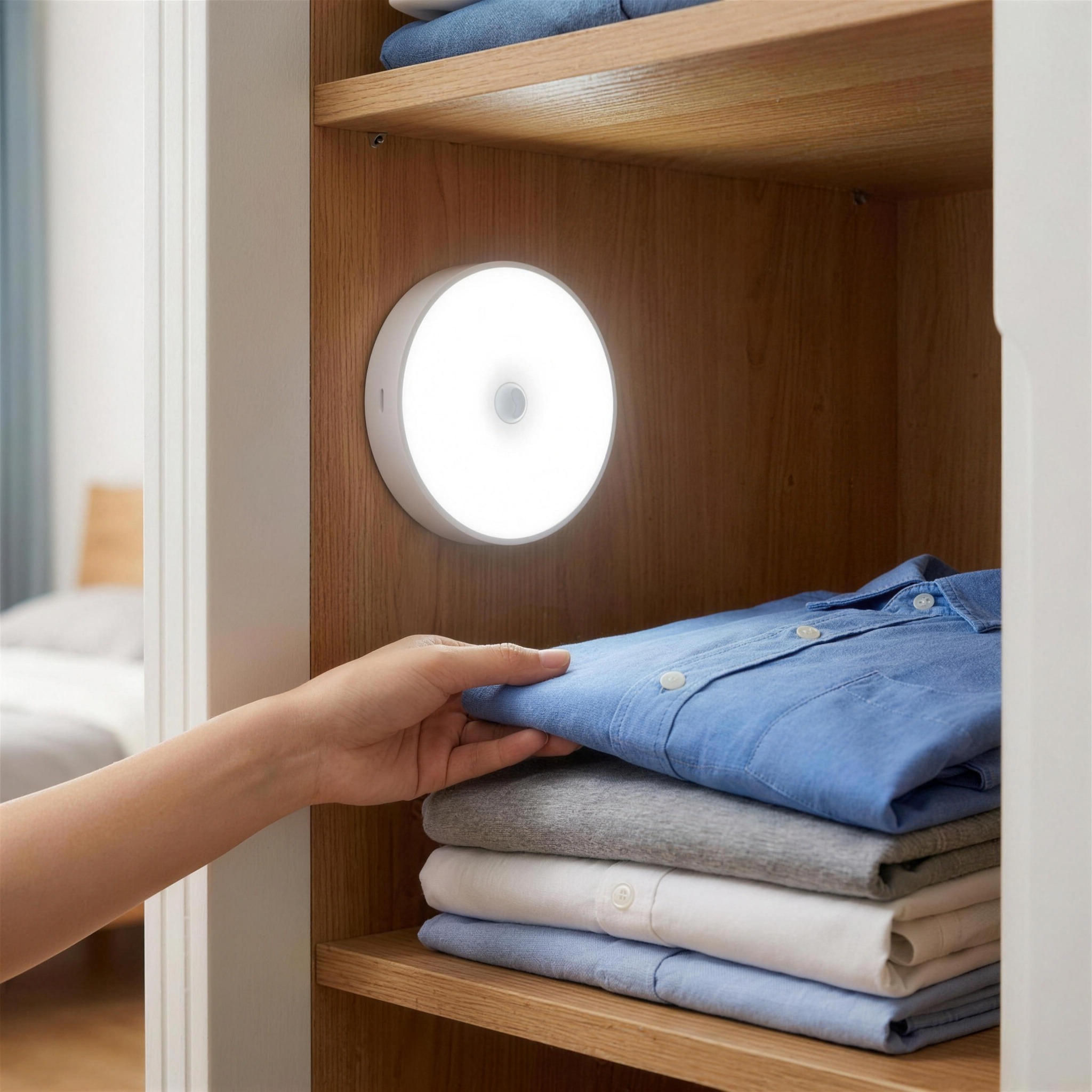 LED lampa sa senzorom pokreta osvetljava unutrašnjost ormana