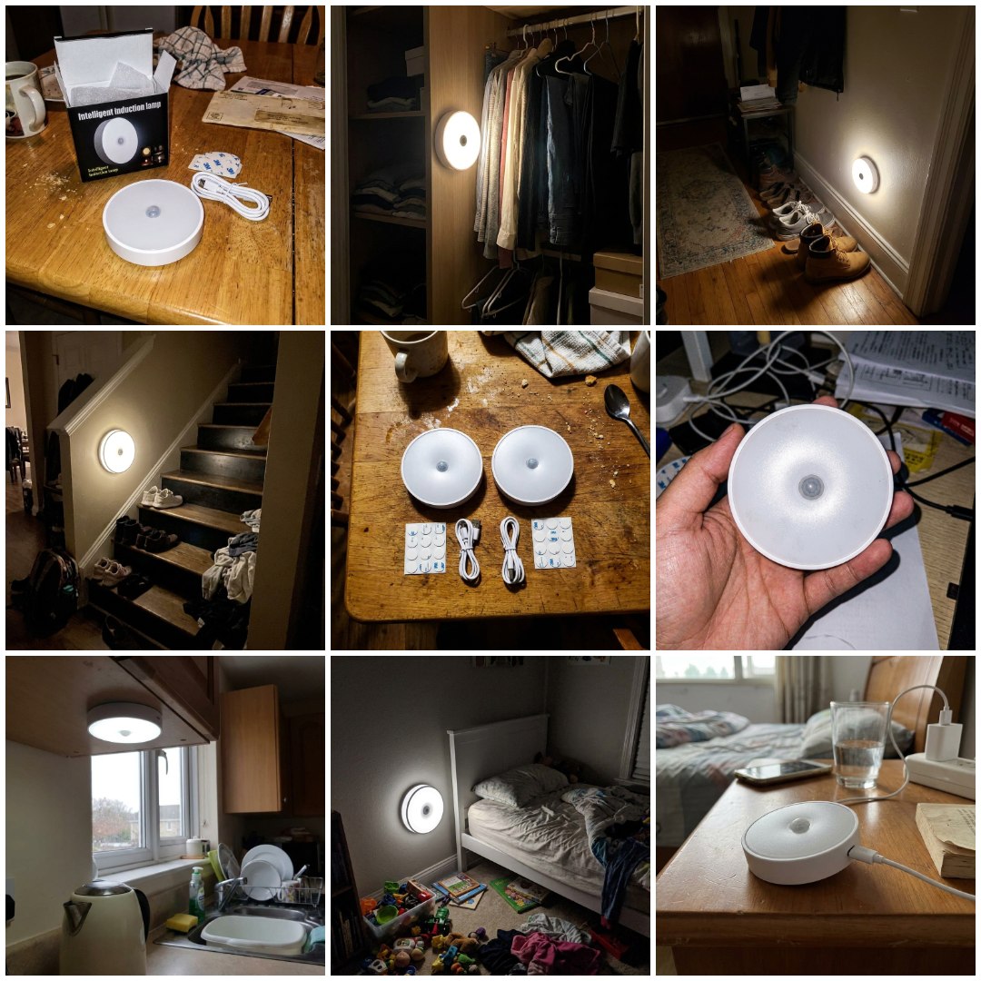 LED lampa sa senzorom pokreta u upotrebi uživo