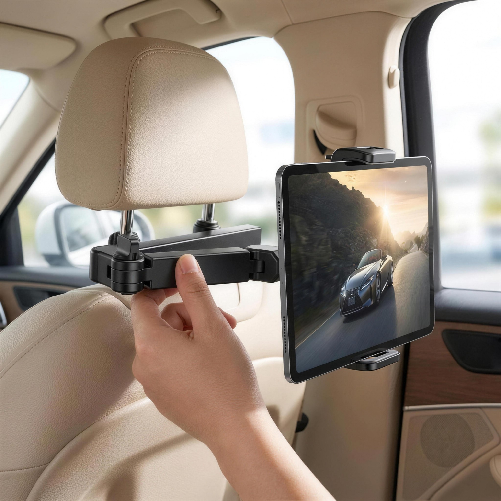 Ruka podešava 3u1 ruku auto držača za tablet na naslonu sedišta
