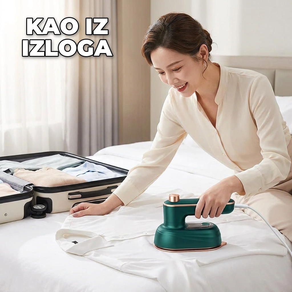 Peglanje košulje u hotelu mini putnom peglom - kao iz izloga