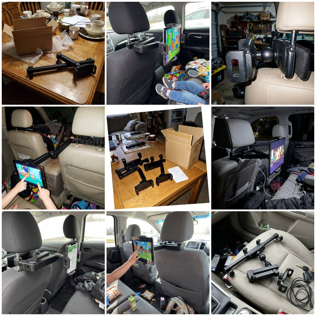 Auto držač za tablet u upotrebi uživo