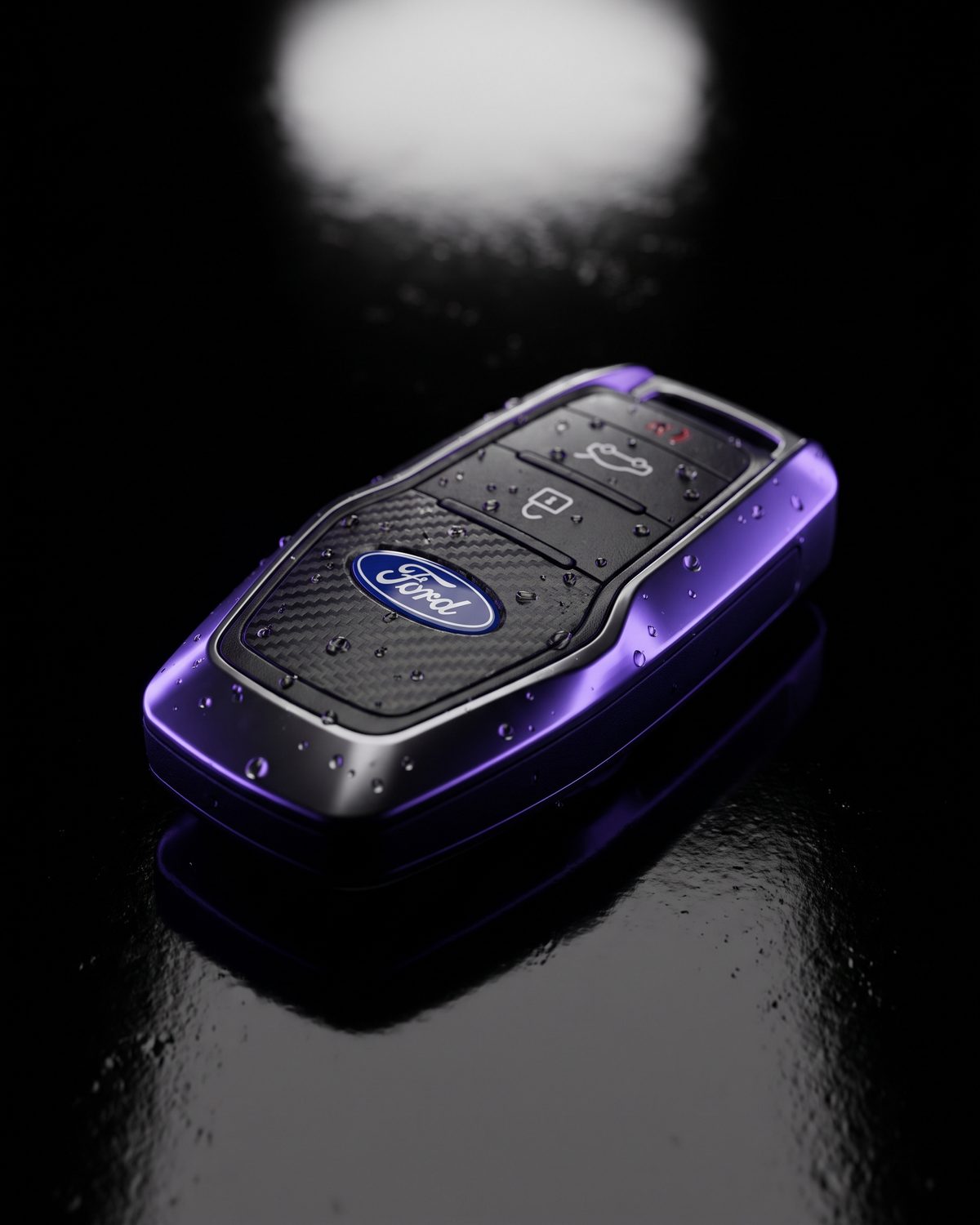 Ford key fob on a studio floor at Tom's Ford, Keyport NJ