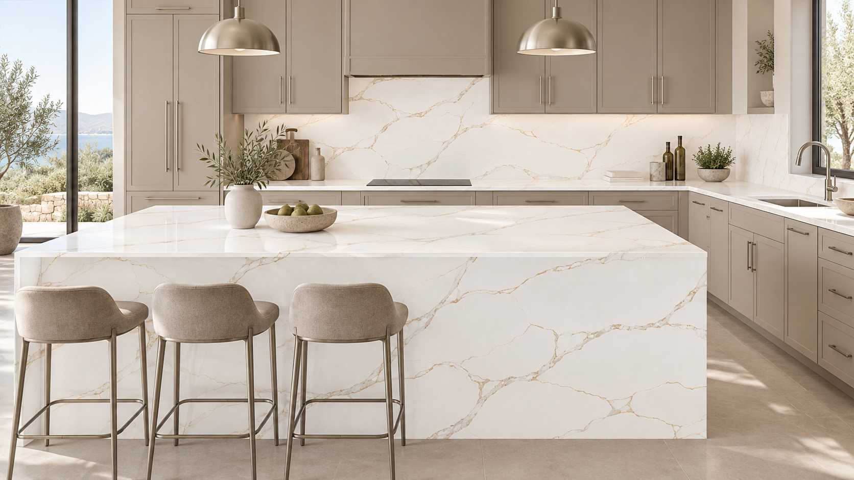 Alicante NobleStone worktop in a Stone Pro kitchen visualisation