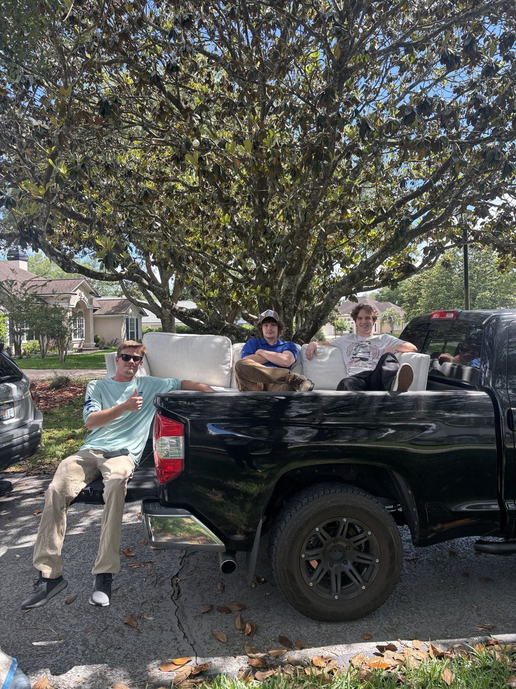 Hauling a sofa and furniture from a Jacksonville home