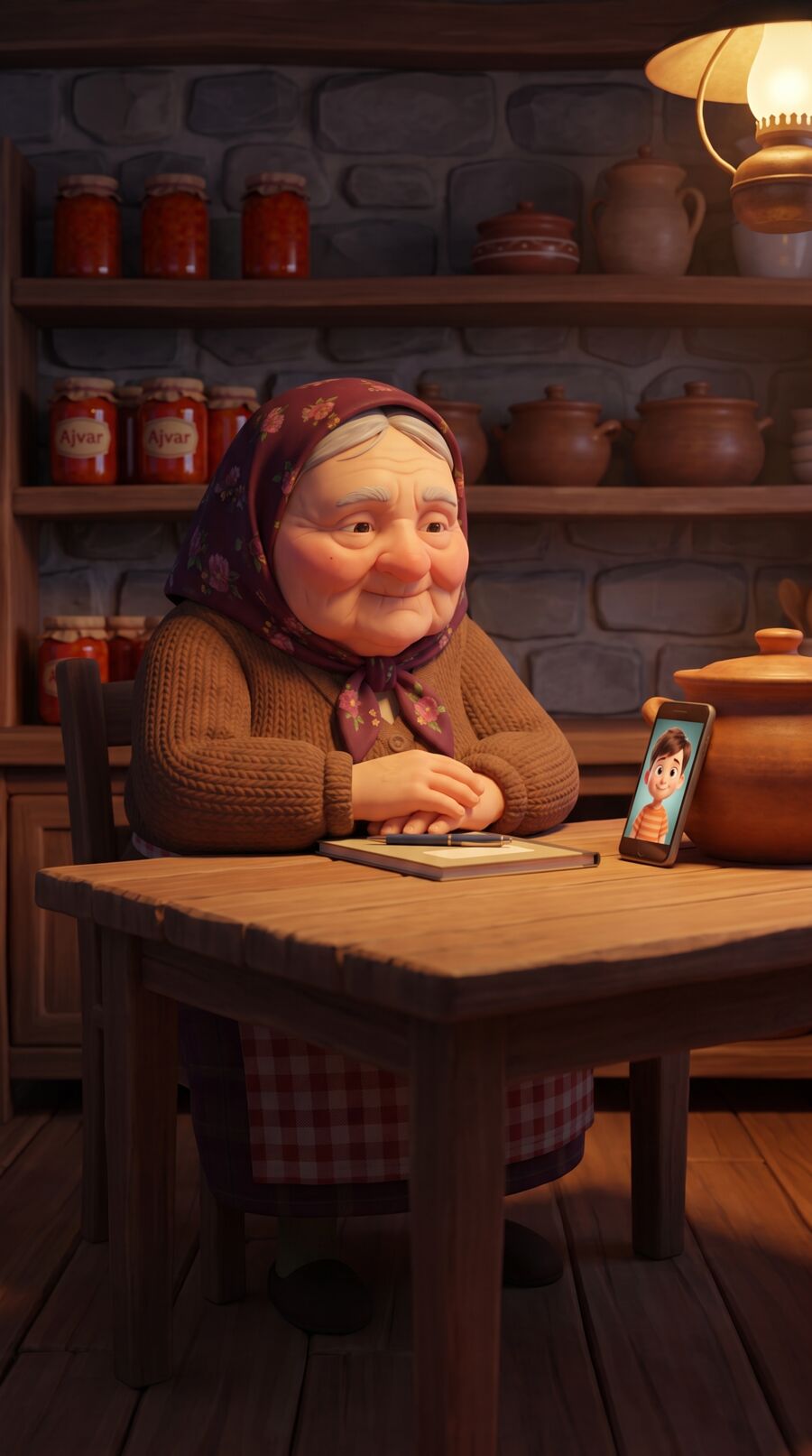 Baba Zorka za stolom