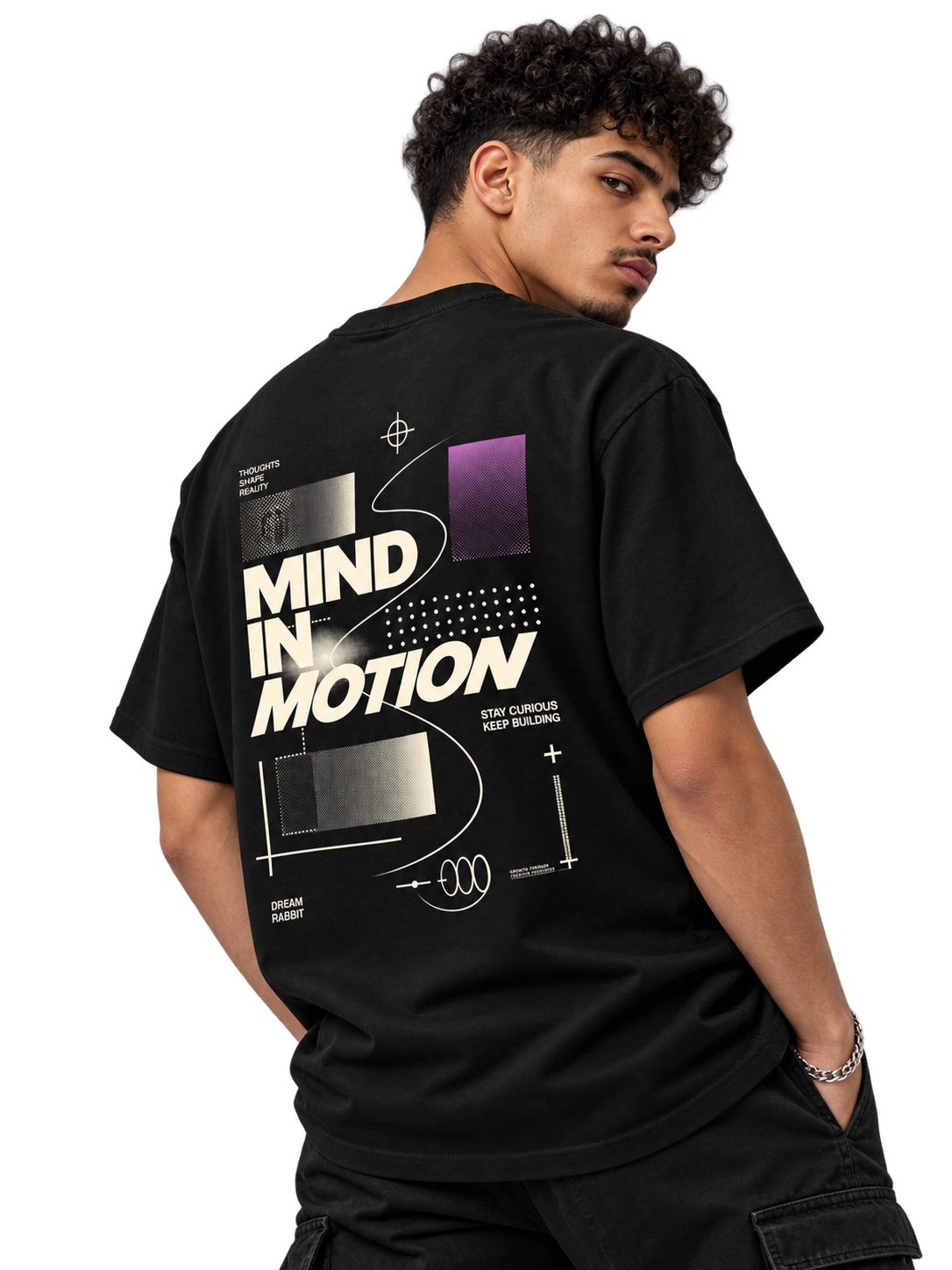 MIND IN MOTION, back worn view
