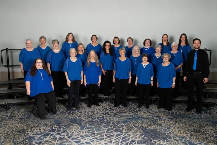 Formal portrait of the chorus on risers