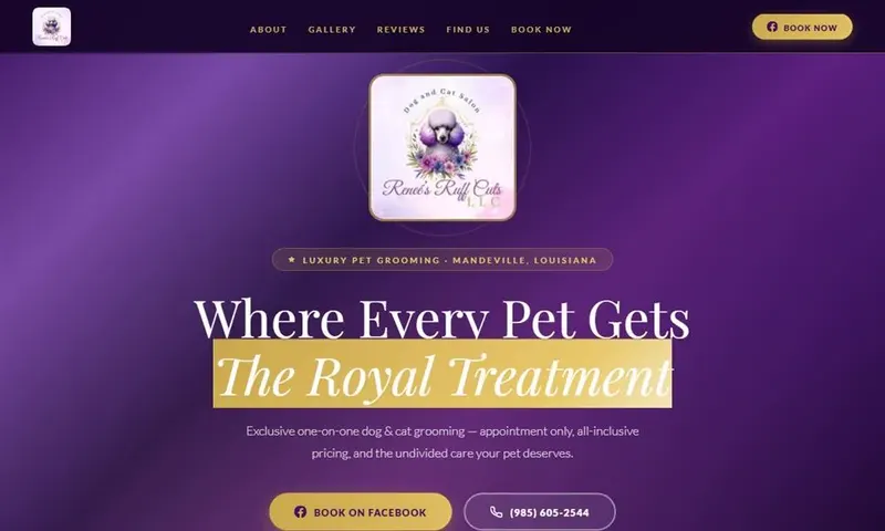 Reneé's Ruff Cuts website by SiteHelper