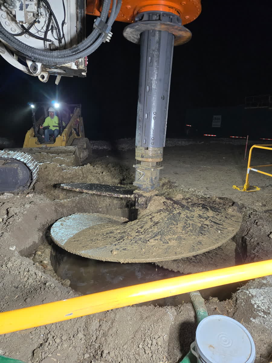 Night shift drilling operation