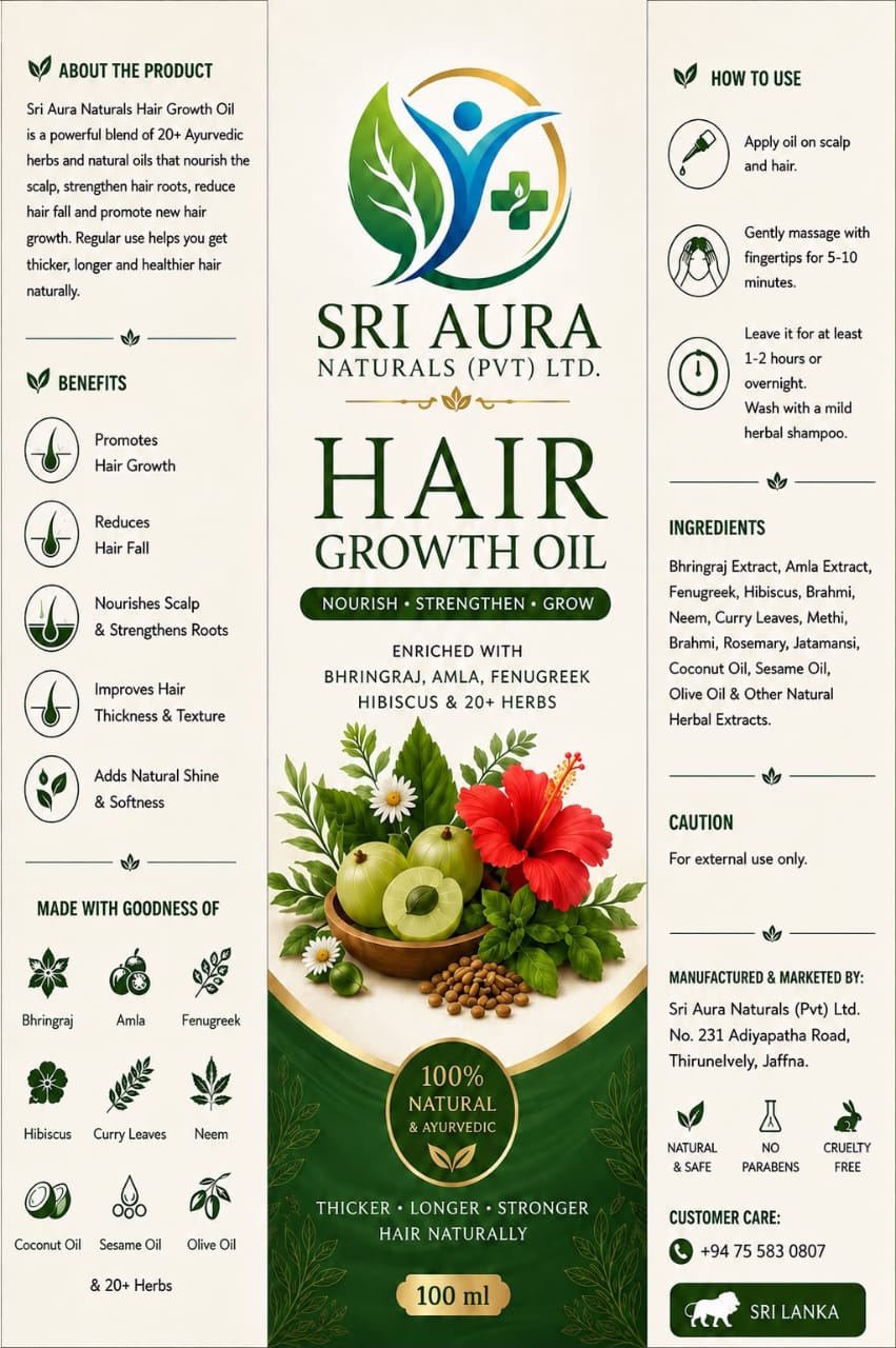 Herbal Hair Oil label