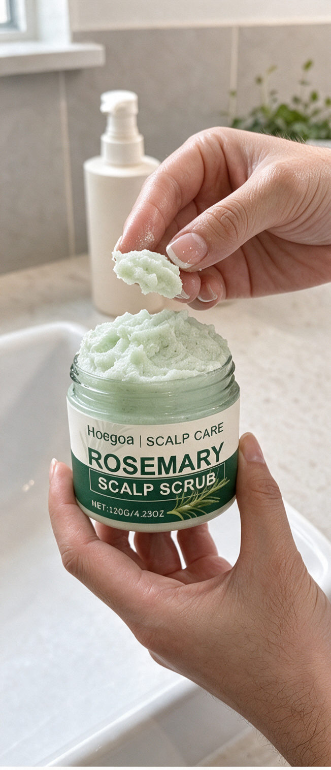 Tomar una cantidad de exfoliante